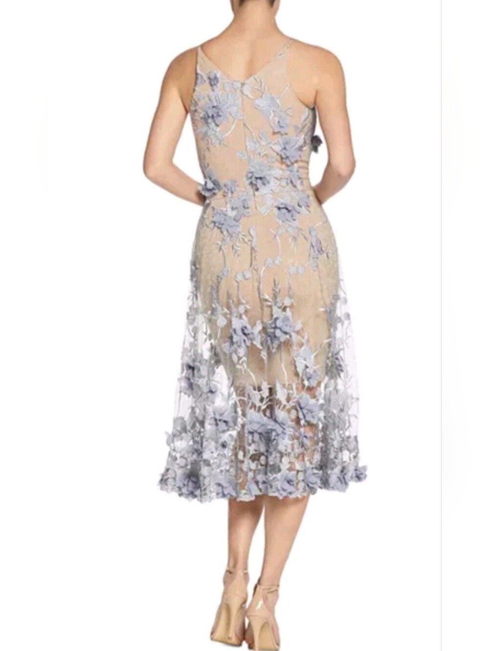 Dress the Population Audrey Floral Applique Lace Midi Dress - Picture 2 of 12